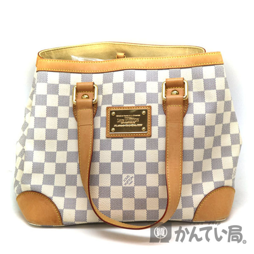 LOUIS VUITTON Hampstead Damier Canvas Azur White Handbag